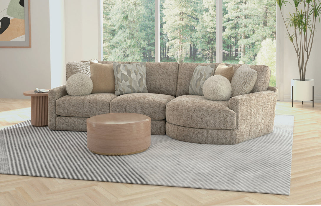 Jackson Furniture - Turner 3 Piece Sectional Sofa in Mushroom - 3145-63-96-28-MUS - GreatFurnitureDeal