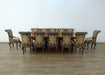 European Furniture - Valentine II Arm Chair With Black Gold Fabric Set of 2 - 45015-AC - GreatFurnitureDeal