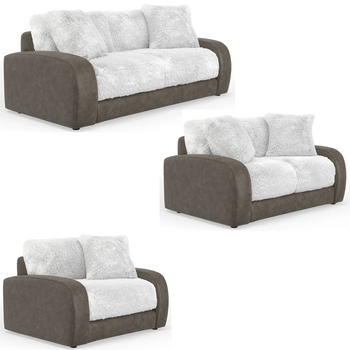 Jackson Furniture - Snowball 3 Piece Living Room Set in Taupe/Natural - 1320-03-02-01-NATURAL - GreatFurnitureDeal