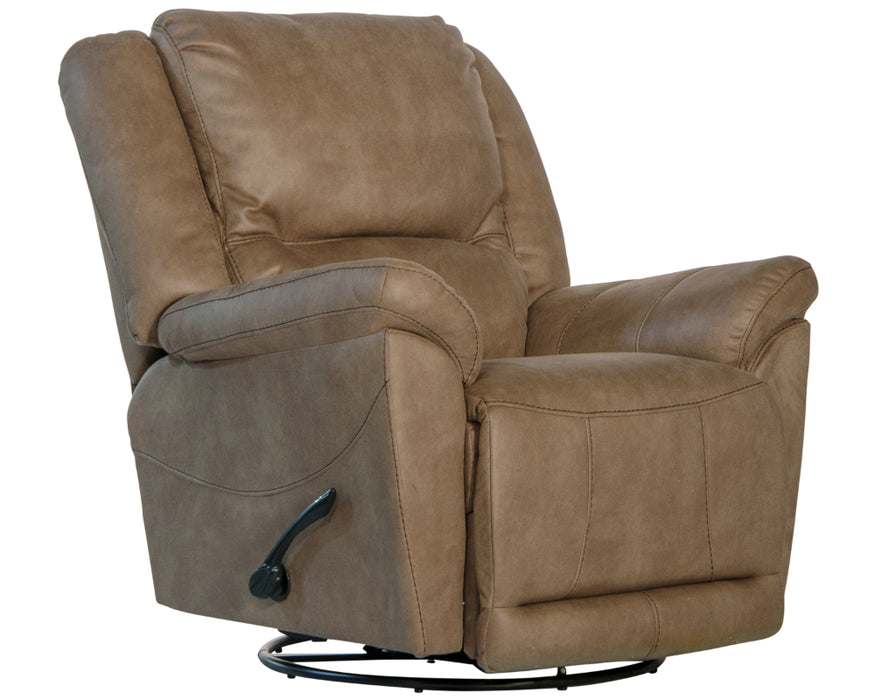Catnapper - Cole Chaise Swivel Glider Recliner in Camel - 4566-5-CAMEL - GreatFurnitureDeal
