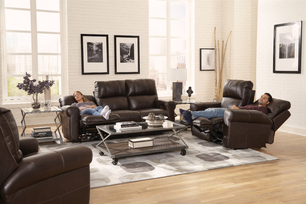 Catnapper - Torretta Power Lay Flat Recliner in Chocolate - 64570-7-CHOCOLATE - GreatFurnitureDeal