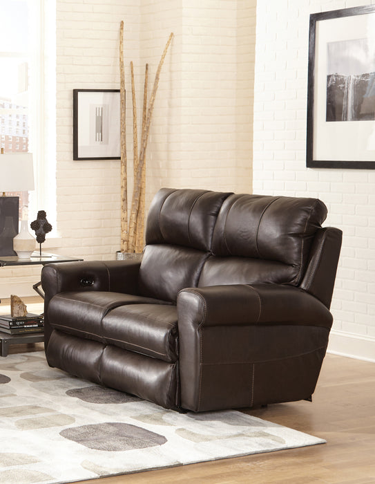 Catnapper - Torretta 2 Piece Power Lay Flat Reclining Sofa Set in Chocolate - 64571-72-CHOCOLATE - GreatFurnitureDeal