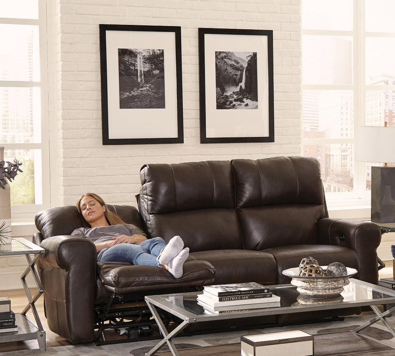 Catnapper - Torretta 2 Piece Power Lay Flat Reclining Sofa Set in Chocolate - 64571-72-CHOCOLATE - GreatFurnitureDeal