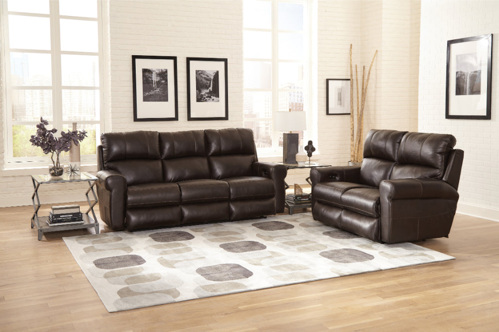 Catnapper - Torretta 3 Piece Power Lay Flat Reclining Living Room Set in Chocolate - 64571-72-70-CHOCOLATE - GreatFurnitureDeal