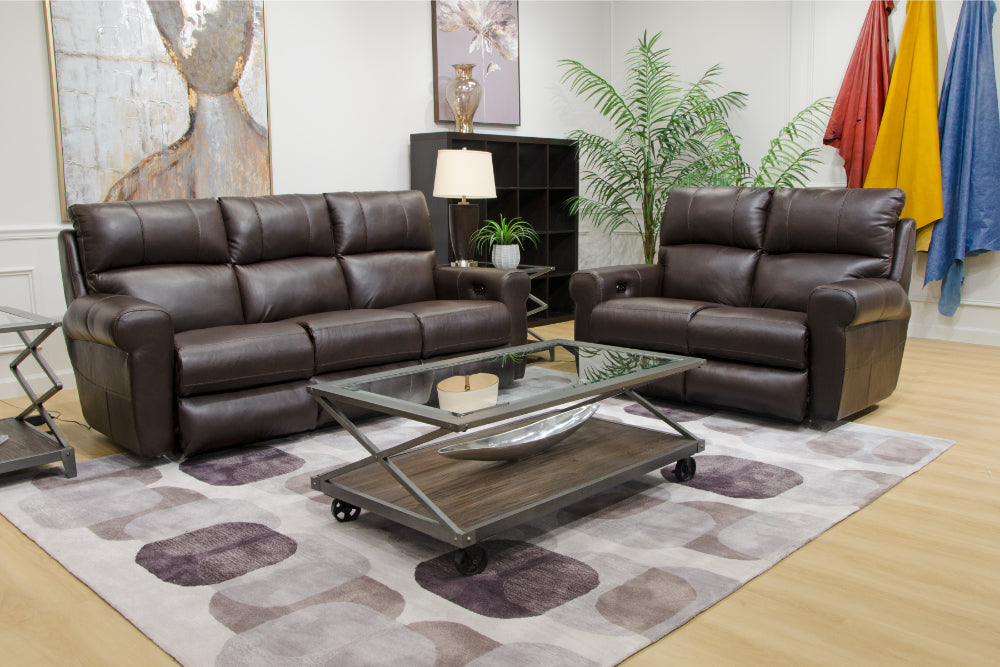 Catnapper - Torretta 3 Piece Power Lay Flat Reclining Living Room Set in Chocolate - 64571-72-70-CHOCOLATE - GreatFurnitureDeal