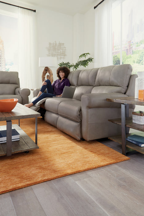 Catnapper - Torretta 2 Piece Power Lay Flat Reclining Sofa Set in Putty - 64571-72-PUTTY - GreatFurnitureDeal