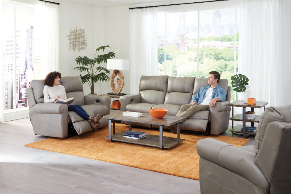 Catnapper - Torretta Power Lay Flat Reclining Sofa in Putty - 64571-PUTTY - GreatFurnitureDeal