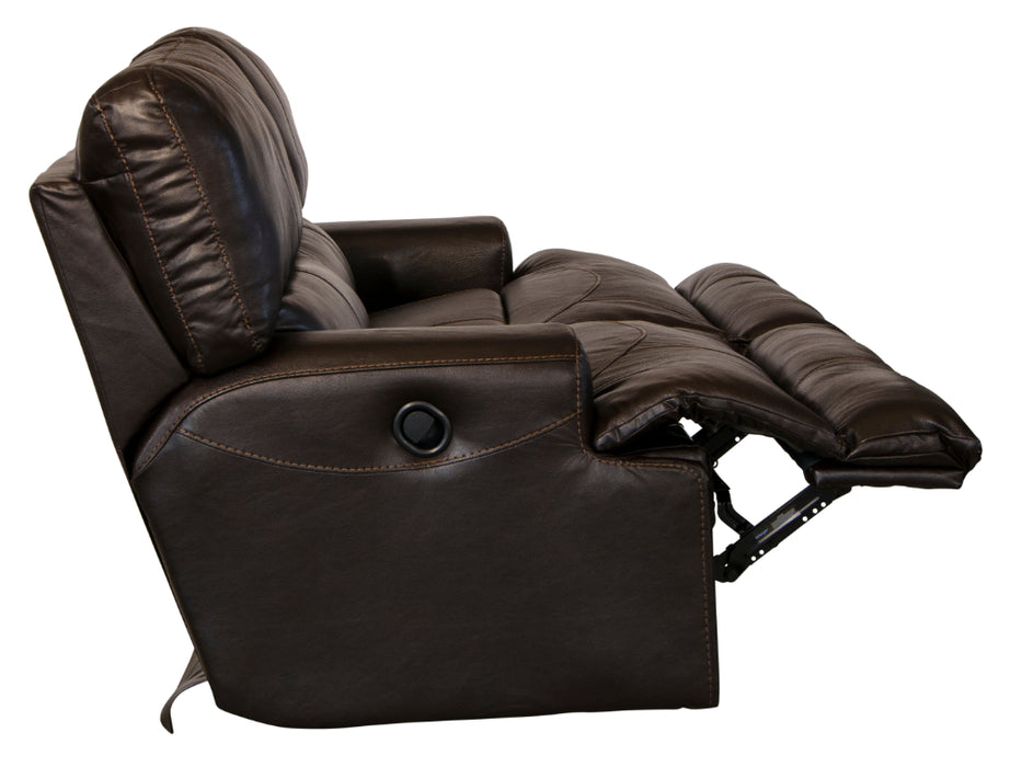 Catnapper - Wembley Power Headrest Power Lumbar Power Reclining Leather Sofa in Chocolate - 764581-CHOCOLATE-MTO - GreatFurnitureDeal