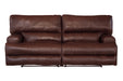 Catnapper - Wembley Power Headrest Power Lumbar Power Reclining Leather Sofa in Walnut - 764581-WALNUT-MTO - GreatFurnitureDeal