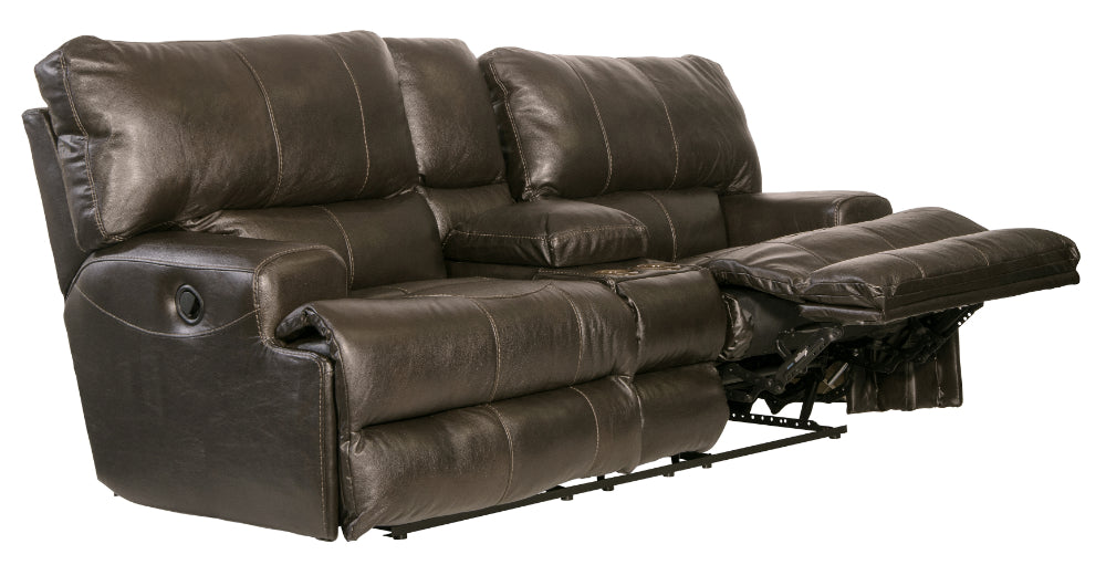 Catnapper - Wembley 3 Piece Power Lay Flat Reclining Living Room Set in Steel - 64581-STEEL-P-3SET