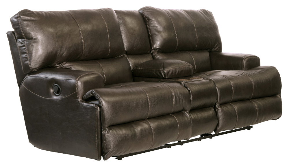 Catnapper - Wembley 2 Piece Power Lay Flat Reclining Sofa Set in Steel - 64581-STEEL-P-2SET