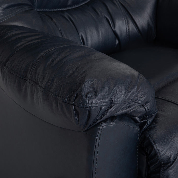 Franklin Furniture - Trilogy Rocker Recliner in Federica Navy Leather - 4595-Navy - GreatFurnitureDeal