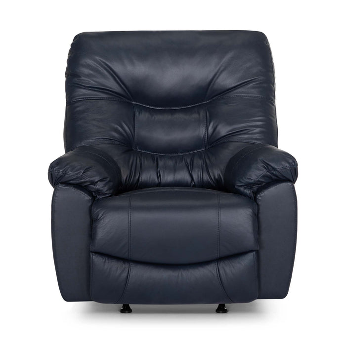 Franklin Furniture - Trilogy Rocker Recliner in Federica Navy Leather - 4595-Navy - GreatFurnitureDeal