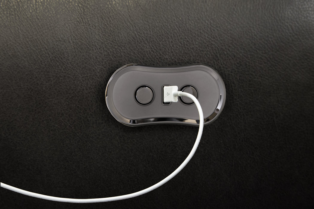 Catnapper - Bosa 3 Piece Power Reclining Living Room Set in Charcoal - 64591-592-590-CHARCOAL - GreatFurnitureDeal