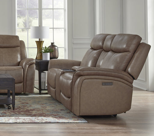 Southern Motion - 462 Grant Power Headrest Console Loveseat with Zero Gravity & USB in Sand - 462-78P - GreatFurnitureDeal