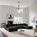 Meridian Furniture - Shaggy Corduroy Upholstered Modular Sectional - 641Black-Sec6E - GreatFurnitureDeal