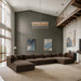 Meridian Furniture - Shaggy Corduroy Performance Fabric Upholstered Modular Sectional - 641Brown-Sec6F - GreatFurnitureDeal