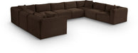 Meridian Furniture - Shaggy Corduroy Upholstered Modular Sectional - 641Brown-Sec9B - GreatFurnitureDeal