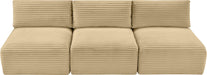 Meridian Furniture - Shaggy Corduroy Performance Fabric Upholstered Modular Sofa - 641Camel-S93 - GreatFurnitureDeal