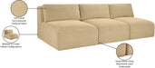 Meridian Furniture - Shaggy Corduroy Performance Fabric Upholstered Modular Sofa - 641Camel-S93 - GreatFurnitureDeal