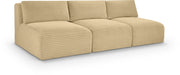 Meridian Furniture - Shaggy Corduroy Performance Fabric Upholstered Modular Sofa - 641Camel-S93 - GreatFurnitureDeal