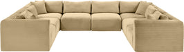 Meridian Furniture - Shaggy Corduroy Upholstered Modular Sectional - 641Camel-Sec8A - GreatFurnitureDeal