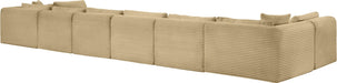 Meridian Furniture - Shaggy Corduroy Upholstered Modular Sectional - 641Camel-Sec8B - GreatFurnitureDeal