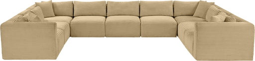 Meridian Furniture - Shaggy Corduroy Upholstered Modular Sectional - 641Camel-Sec9B - GreatFurnitureDeal