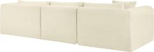 Meridian Furniture - Shaggy Corduroy Performance Fabric Upholstered Modular Sectional - 641Cream-Sec3A - GreatFurnitureDeal