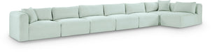 Meridian Furniture - Shaggy Corduroy Upholstered Modular Sectional - 641Mint-Sec7B - GreatFurnitureDeal