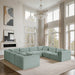 Meridian Furniture - Shaggy Corduroy Upholstered Modular Sectional - 641Mint-Sec8A - GreatFurnitureDeal