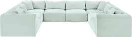 Meridian Furniture - Shaggy Corduroy Upholstered Modular Sectional - 641Mint-Sec8A - GreatFurnitureDeal