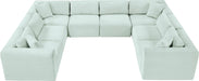 Meridian Furniture - Shaggy Corduroy Upholstered Modular Sectional - 641Mint-Sec8A - GreatFurnitureDeal