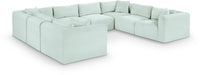 Meridian Furniture - Shaggy Corduroy Upholstered Modular Sectional - 641Mint-Sec8A - GreatFurnitureDeal