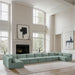 Meridian Furniture - Shaggy Corduroy Upholstered Modular Sectional - 641Mint-Sec9A - GreatFurnitureDeal