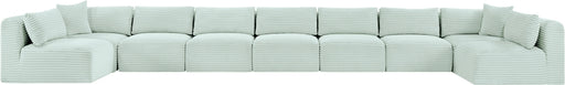 Meridian Furniture - Shaggy Corduroy Upholstered Modular Sectional - 641Mint-Sec9A - GreatFurnitureDeal