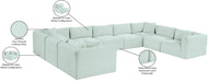 Meridian Furniture - Shaggy Corduroy Upholstered Modular Sectional - 641Mint-Sec9B - GreatFurnitureDeal