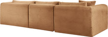 Meridian Furniture - Shaggy Corduroy Performance Fabric Upholstered Modular Sectional - 641Saddle-Sec3A - GreatFurnitureDeal