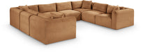 Meridian Furniture - Shaggy Corduroy Upholstered Modular Sectional - 641Saddle-Sec8A - GreatFurnitureDeal