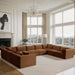 Meridian Furniture - Shaggy Corduroy Upholstered Modular Sectional - 641Saddle-Sec9B - GreatFurnitureDeal