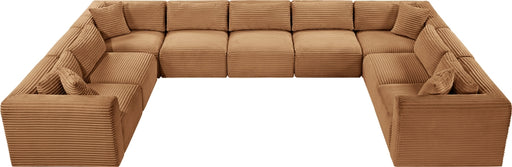 Meridian Furniture - Shaggy Corduroy Upholstered Modular Sectional - 641Saddle-Sec9B - GreatFurnitureDeal