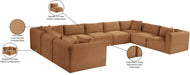 Meridian Furniture - Shaggy Corduroy Upholstered Modular Sectional - 641Saddle-Sec9B - GreatFurnitureDeal