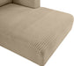 Meridian Furniture - Shaggy Corduroy Performance Fabric Upholstered Modular Sectional - 641Taupe-Sec3A - GreatFurnitureDeal