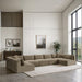 Meridian Furniture - Shaggy Corduroy Performance Fabric Upholstered Modular Sectional - 641Taupe-Sec7A - GreatFurnitureDeal