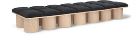 Meridian Furniture - Pavilion Black Boucle Fabric Upholstered 14pc. Bench - 465Black-14D - GreatFurnitureDeal