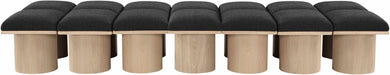 Meridian Furniture - Pavilion Black Boucle Fabric Upholstered 14pc. Bench - 465Black-14D - GreatFurnitureDeal