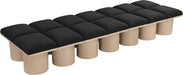 Meridian Furniture - Pavilion Black Boucle Fabric Upholstered 14pc. Bench - 465Black-14D - GreatFurnitureDeal