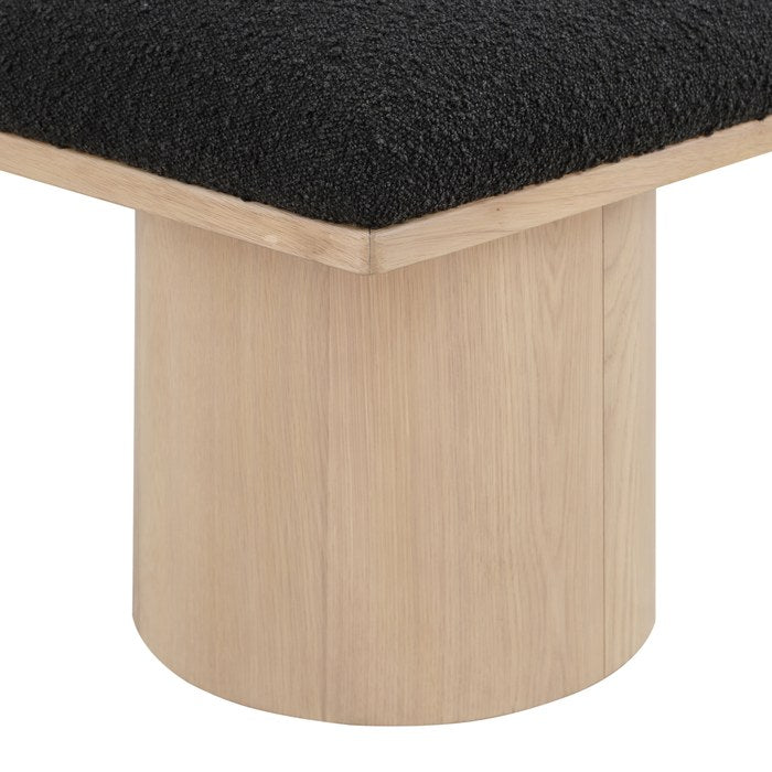 Meridian Furniture - Pavilion Black Boucle Fabric Upholstered 14pc. Bench - 465Black-14D - GreatFurnitureDeal