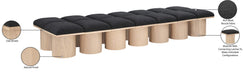 Meridian Furniture - Pavilion Black Boucle Fabric Upholstered 14pc. Bench - 465Black-14D - GreatFurnitureDeal