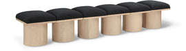 Meridian Furniture - Pavilion Black Boucle Fabric Upholstered 6pc. Bench - 465Black-6B - GreatFurnitureDeal